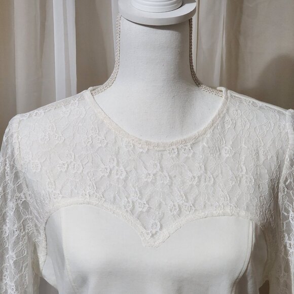 NWT- Lace-Trimmed Bodysuit - Picture 3 of 7